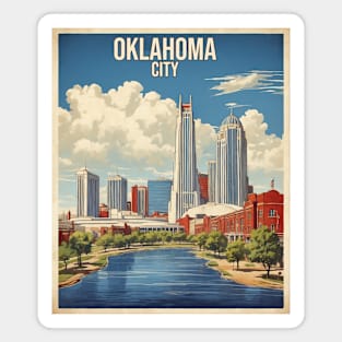 Oklahoma USA Vintage Tourism Travel Magnet